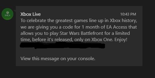 Un mes gratuito de EA a usuarios de Xbox Live